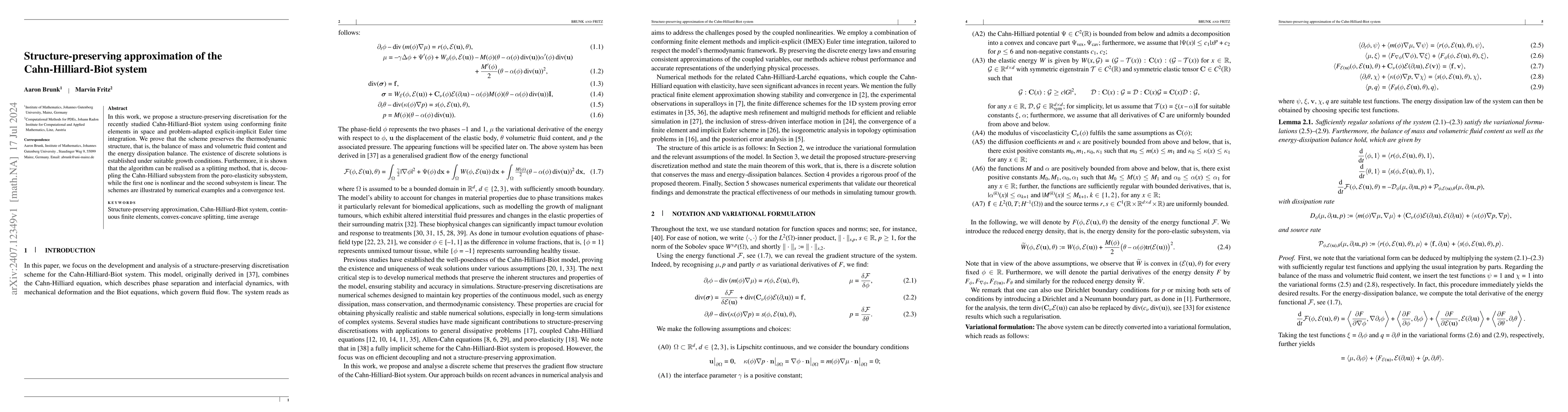 Thumbnail for Structure-preserving approximation of the Cahn-Hilliard-Biot system