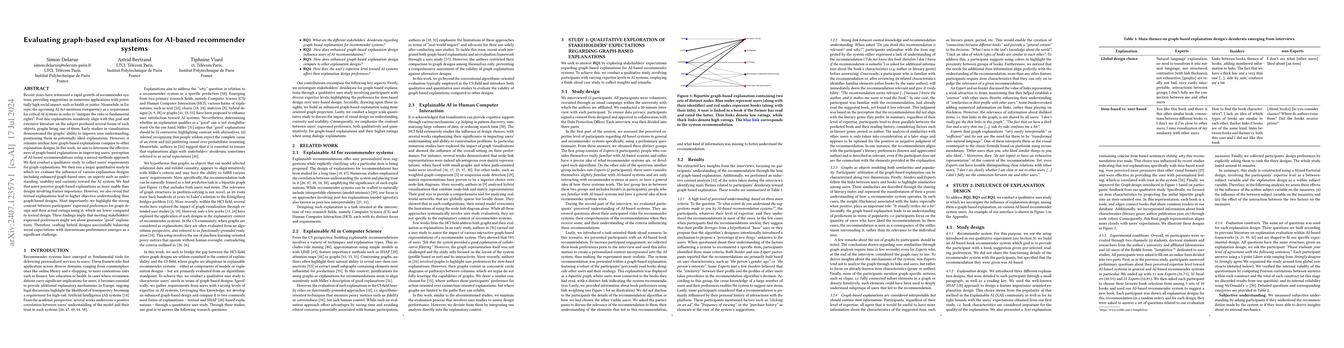 Thumbnail for Evaluating graph-based explanations for AI-based recommender systems