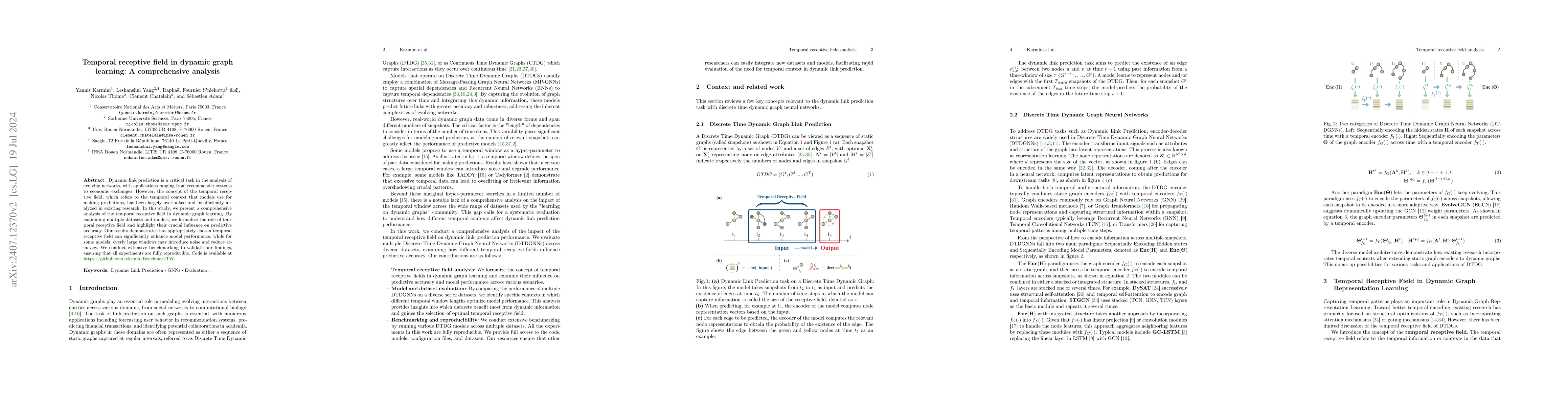 Thumbnail for Temporal receptive field in dynamic graph learning: A comprehensive
  analysis