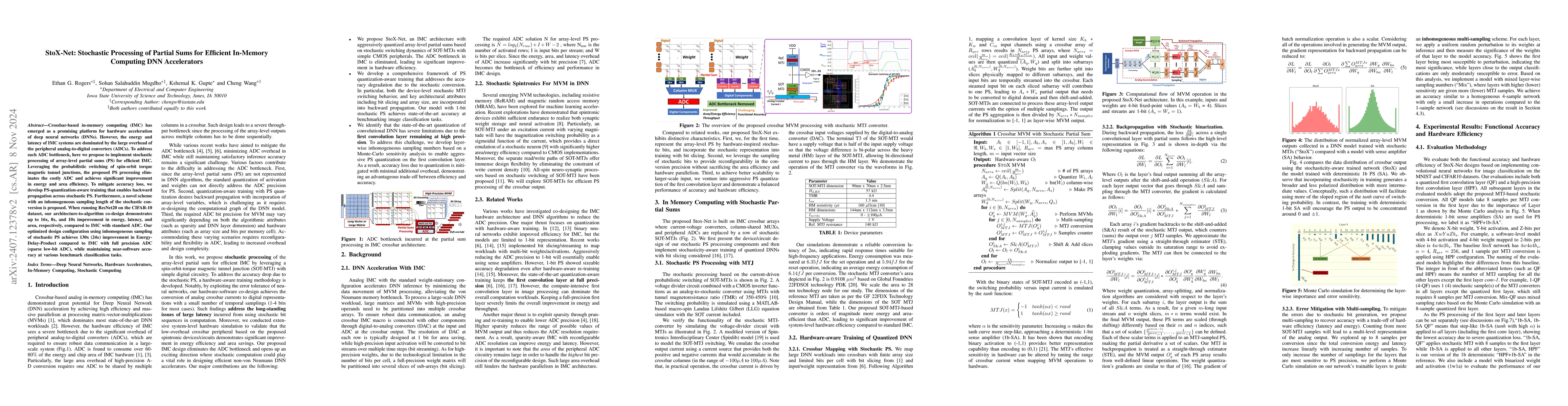 Thumbnail for StoX-Net: Stochastic Processing of Partial Sums for Efficient In-Memory
  Computing DNN Accelerators