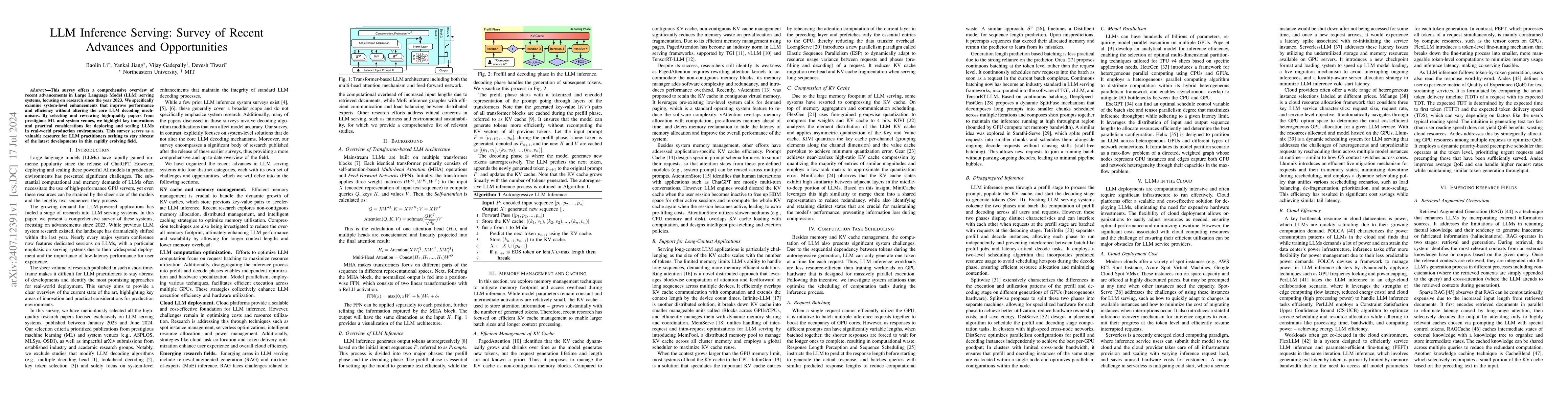 Thumbnail for LLM Inference Serving: Survey of Recent Advances and Opportunities