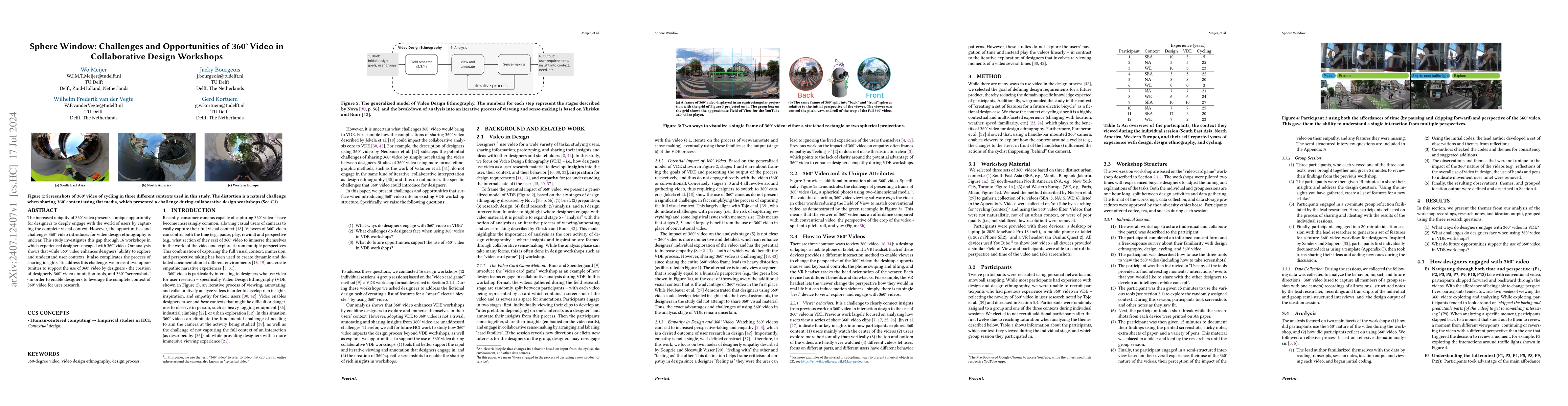 Thumbnail for Sphere Window: Challenges and Opportunities of 360° Video in
  Collaborative Design Workshops