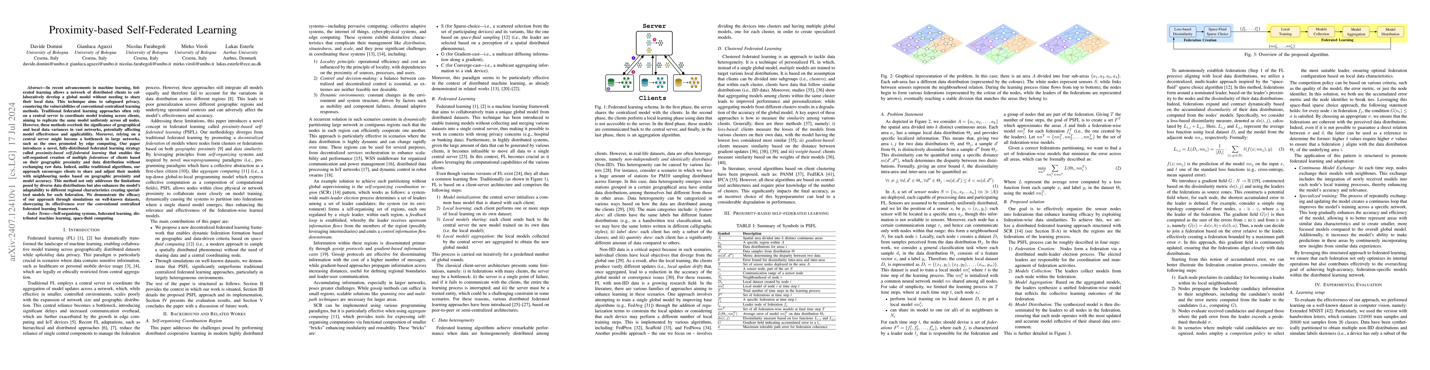 Thumbnail for Proximity-based Self-Federated Learning