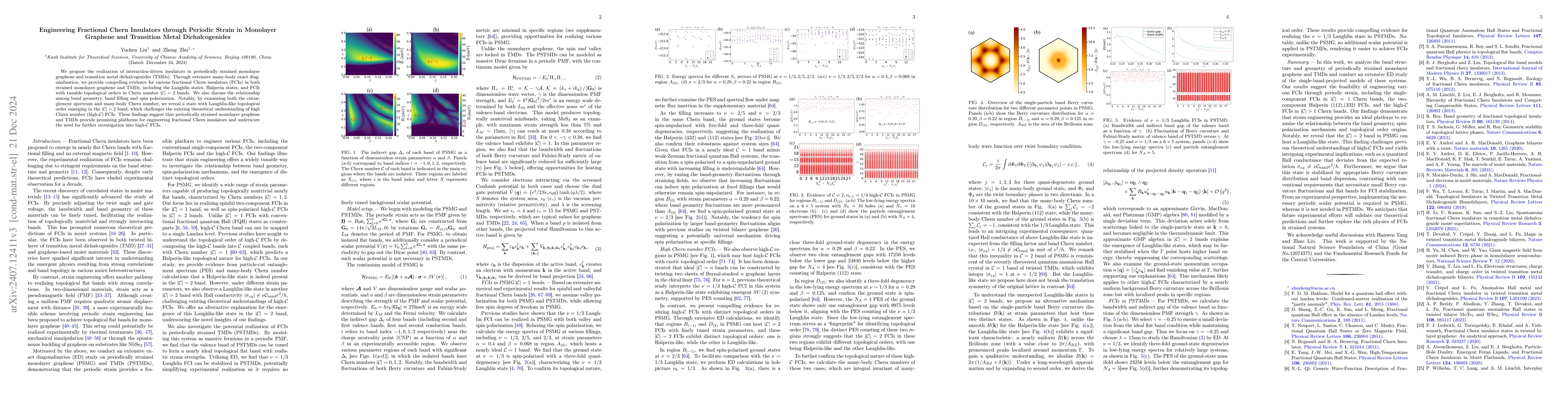 Thumbnail for Engineering Fractional Chern Insulators through Periodic Strain in
  Monolayer Graphene and Transition Metal Dichalcogenides