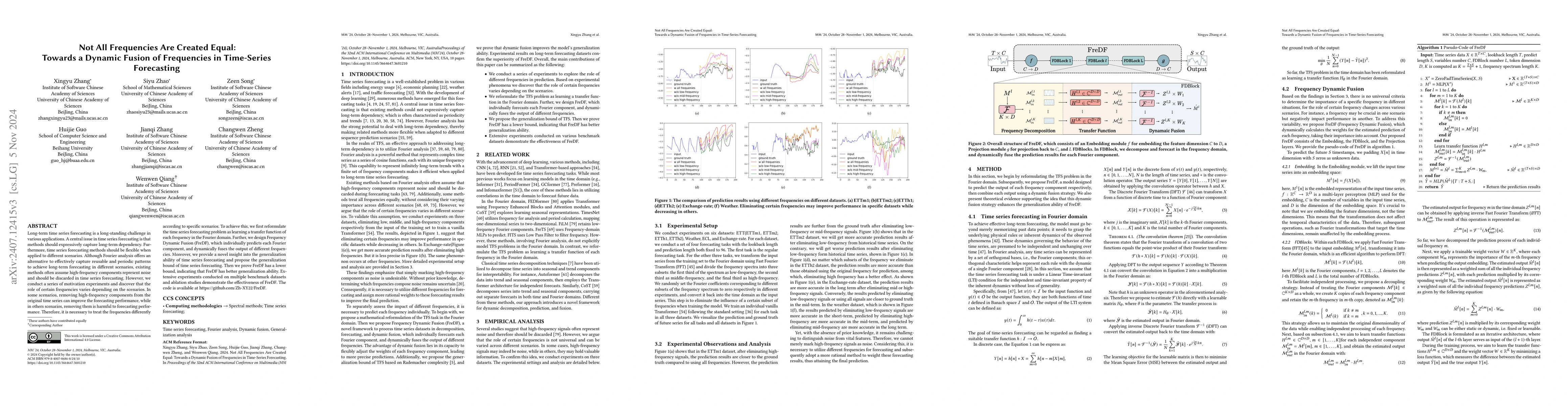 Thumbnail for Not All Frequencies Are Created Equal:Towards a Dynamic Fusion of
  Frequencies in Time-Series Forecasting