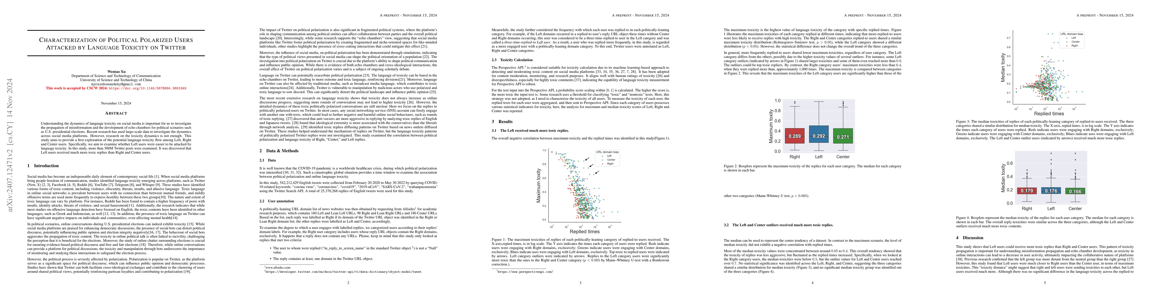 Thumbnail for Characterization of Political Polarized Users Attacked by Language
  Toxicity on Twitter