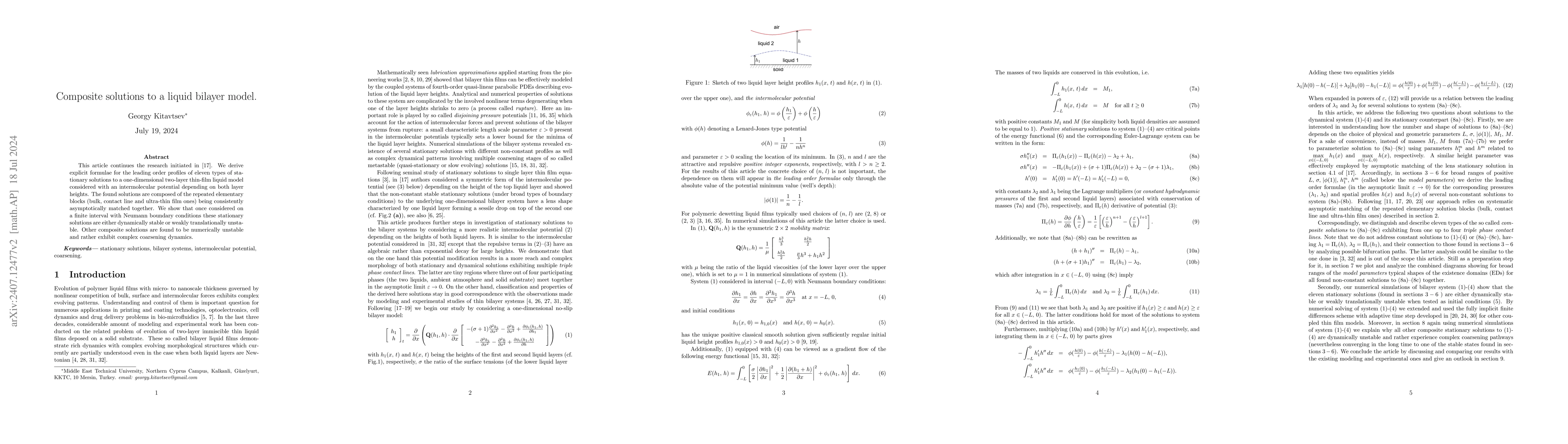 Thumbnail for Composite solutions to a liquid bilayer model