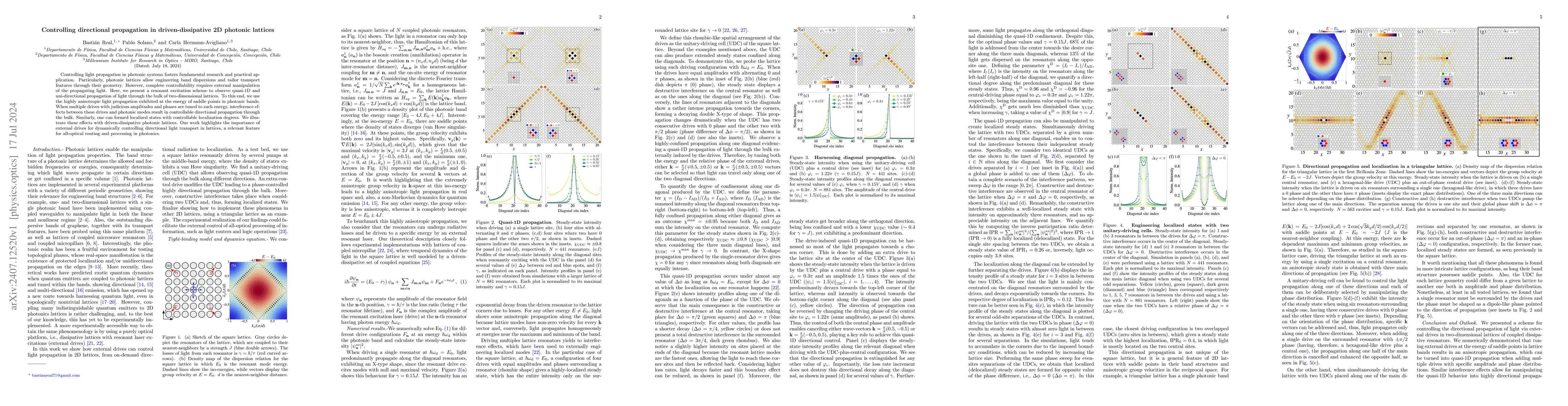 Thumbnail for Controlling directional propagation in driven-dissipative 2D photonic
  lattices