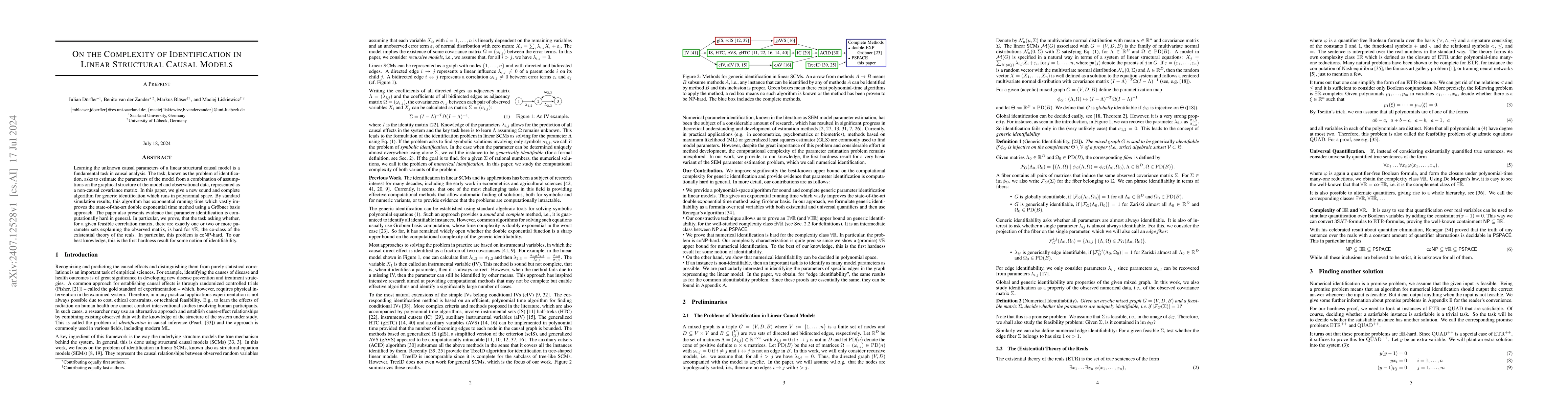 Thumbnail for On the Complexity of Identification in Linear Structural Causal Models