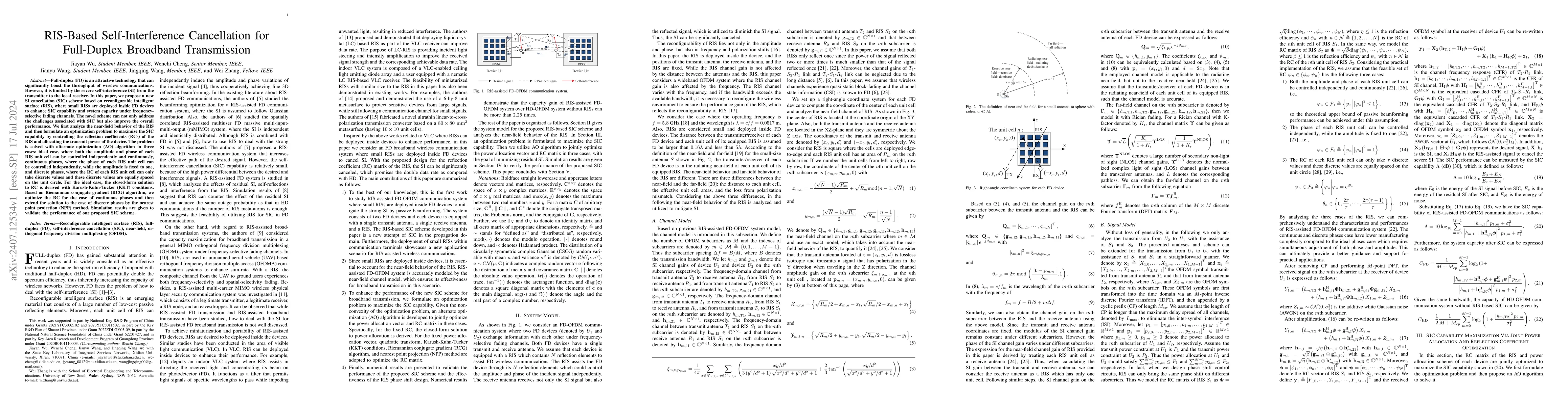 Thumbnail for RIS-Based Self-Interference Cancellation for Full-Duplex Broadband
  Transmission