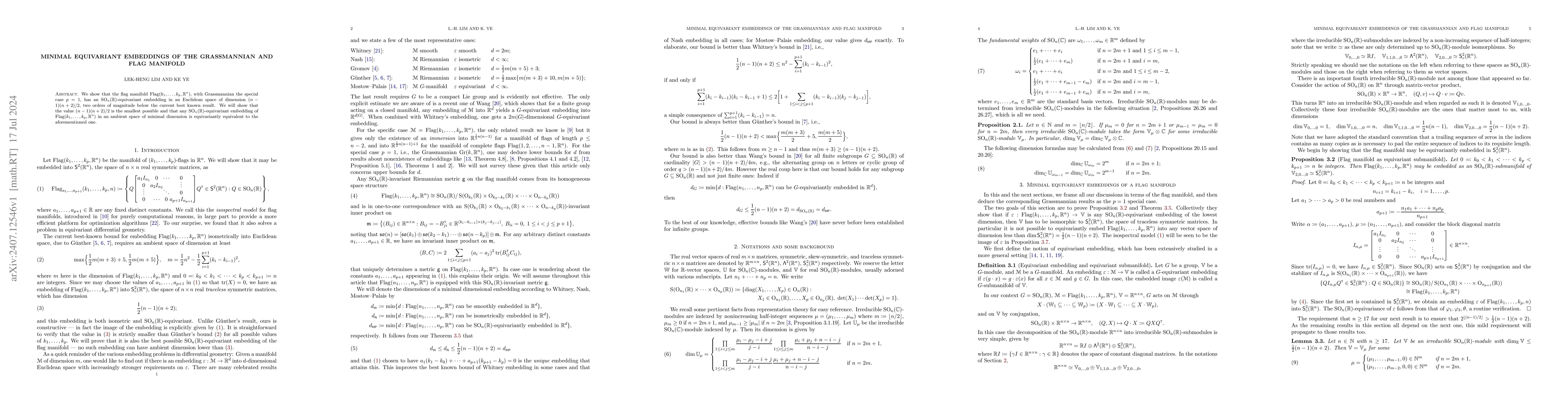 Thumbnail for Minimal equivariant embeddings of the Grassmannian and flag manifold