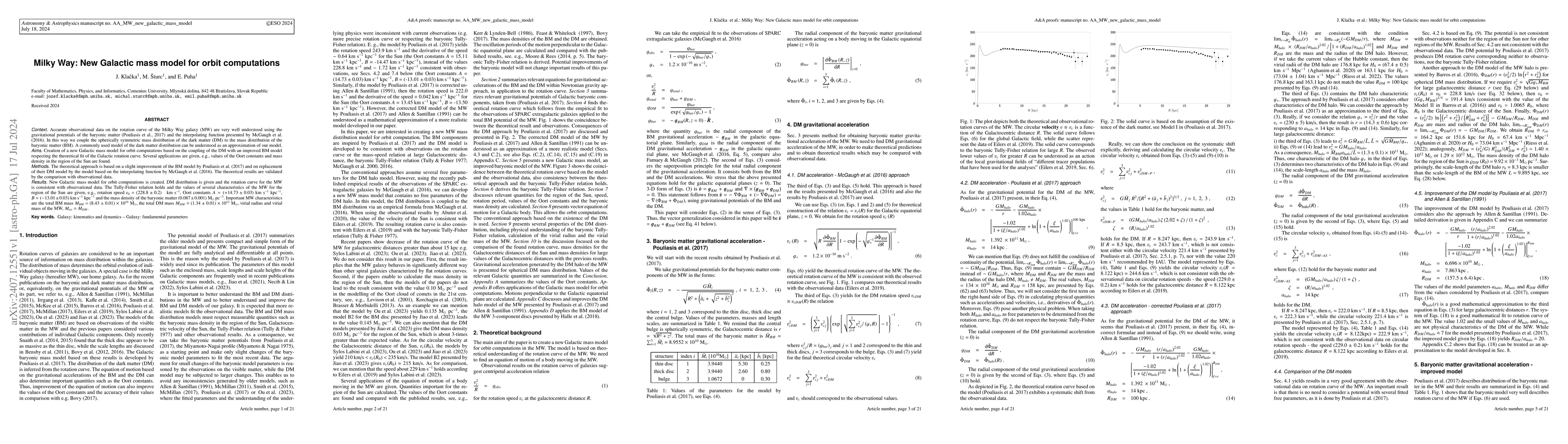 Thumbnail for Milky Way: New Galactic mass model for orbit computations