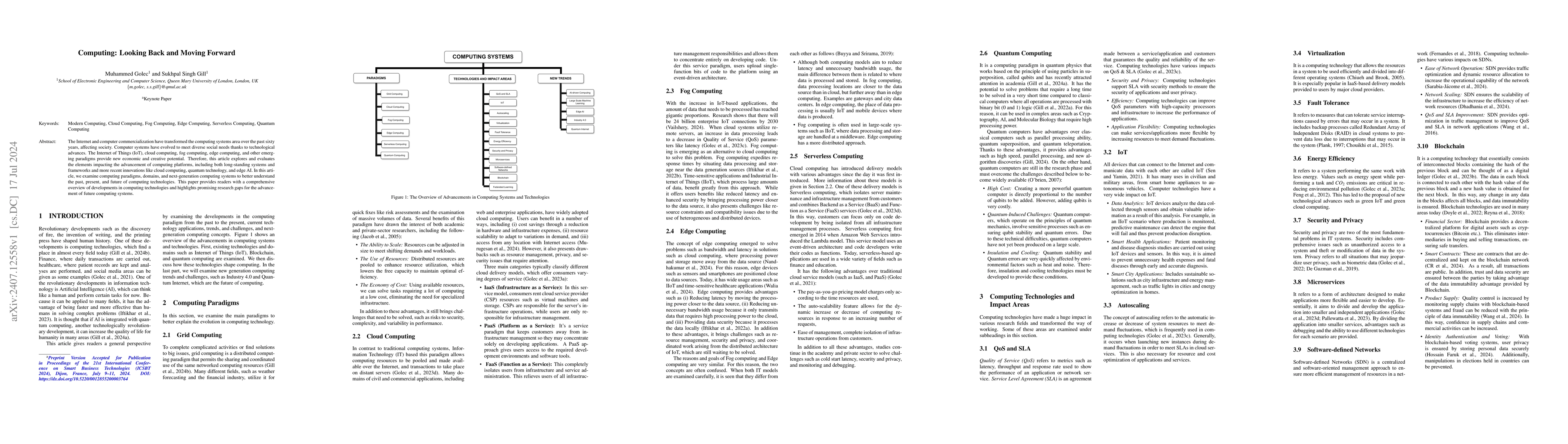 Thumbnail for Computing: Looking Back and Moving Forward