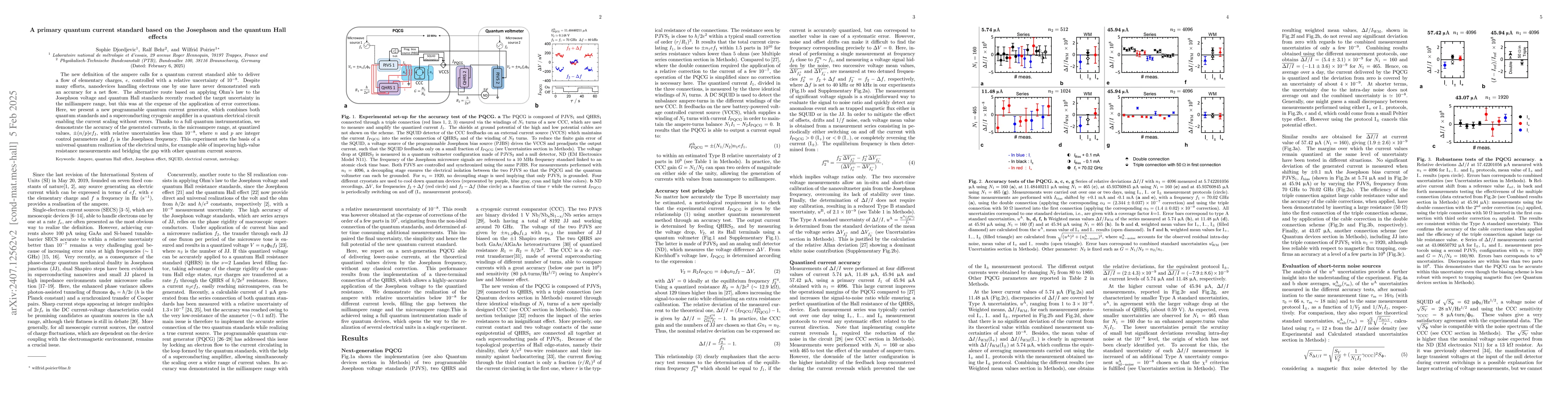 Thumbnail for A primary quantum current standard based on the Josephson and the
  quantum Hall effects