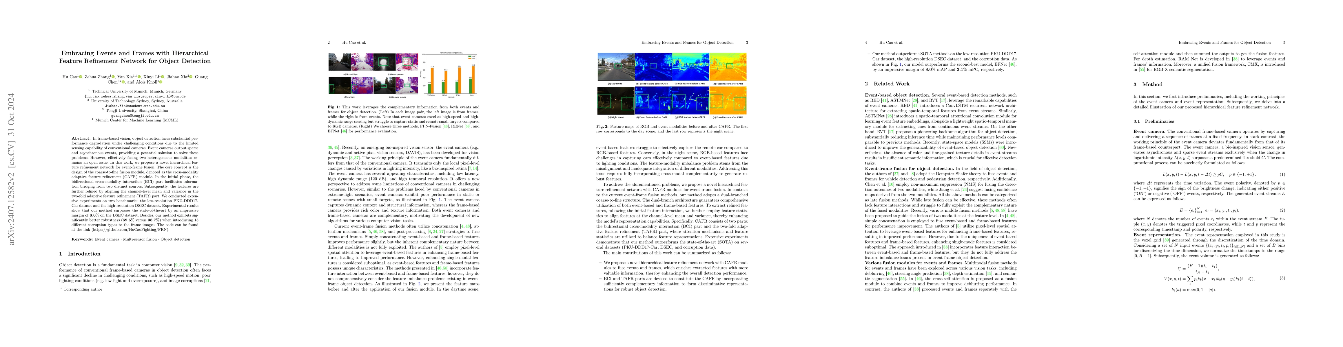 Thumbnail for Embracing Events and Frames with Hierarchical Feature Refinement Network
  for Object Detection