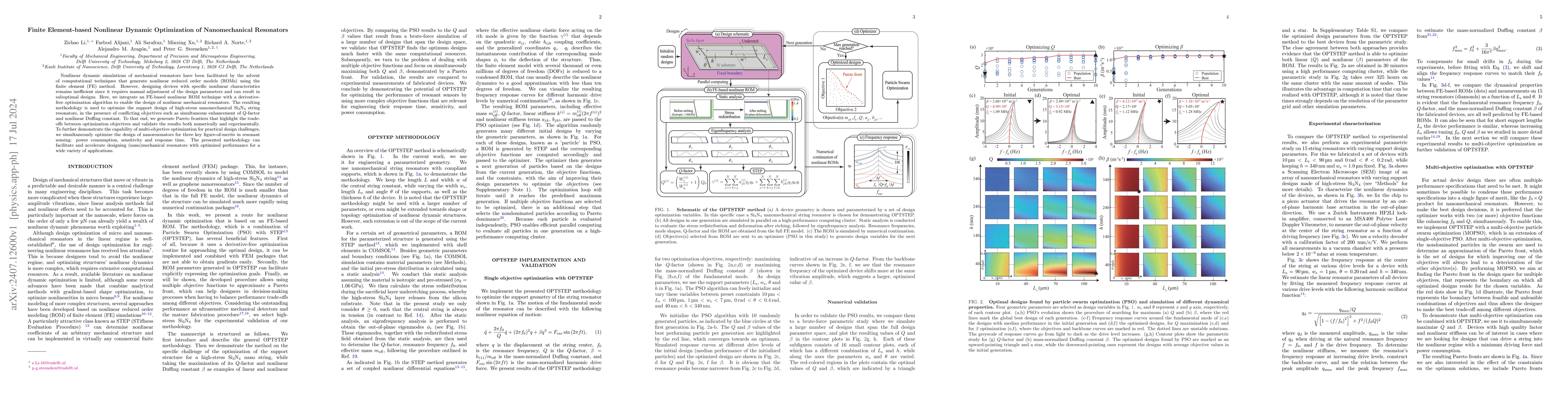 Thumbnail for Finite Element-based Nonlinear Dynamic Optimization of Nanomechanical
  Resonators