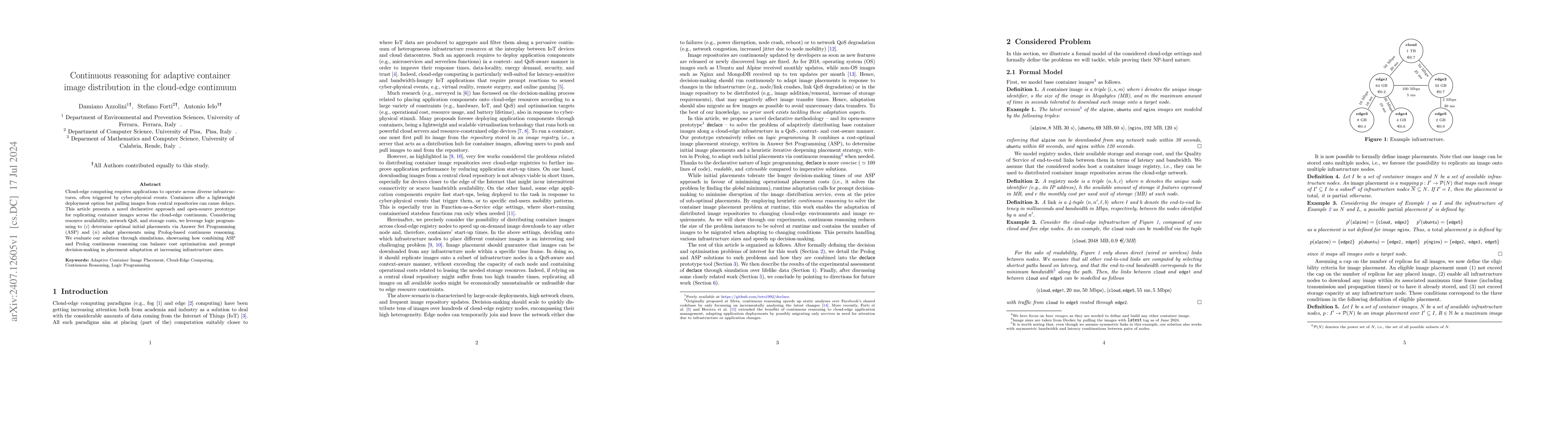 Thumbnail for Continuous reasoning for adaptive container image distribution in the
  cloud-edge continuum