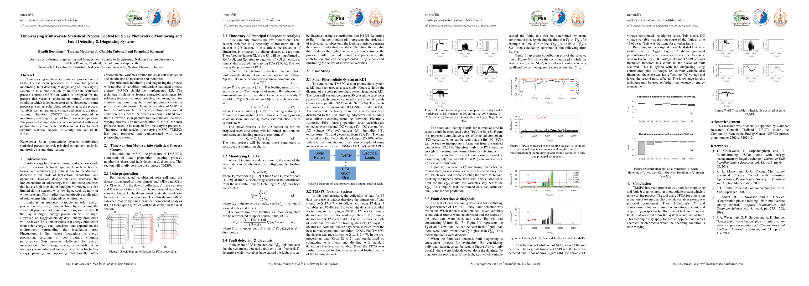 Thumbnail for Time-varying Multivariate Statistical Process Control for Solar
  Photovoltaic Monitoring and Fault Detecting & Diagnosing Systems