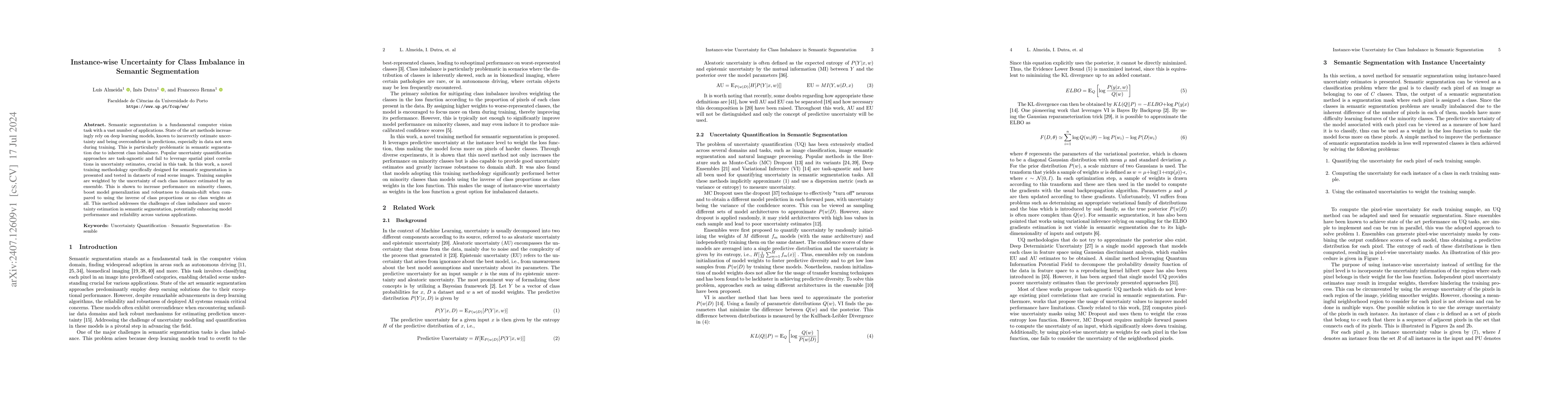 Thumbnail for Instance-wise Uncertainty for Class Imbalance in Semantic Segmentation