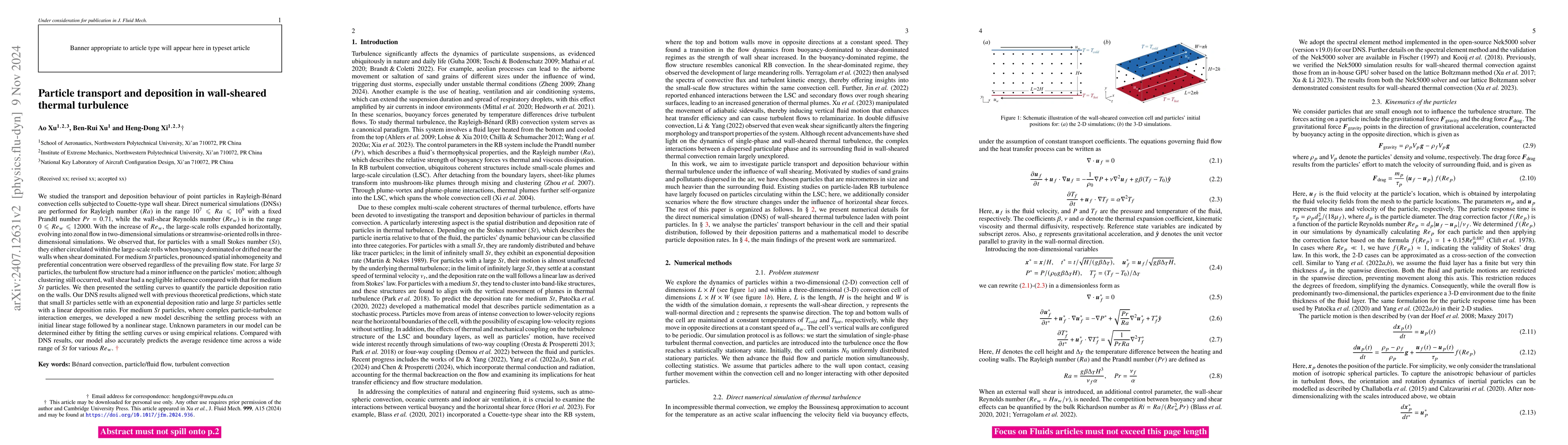 Thumbnail for Particle transport and deposition in wall-sheared thermal turbulence
