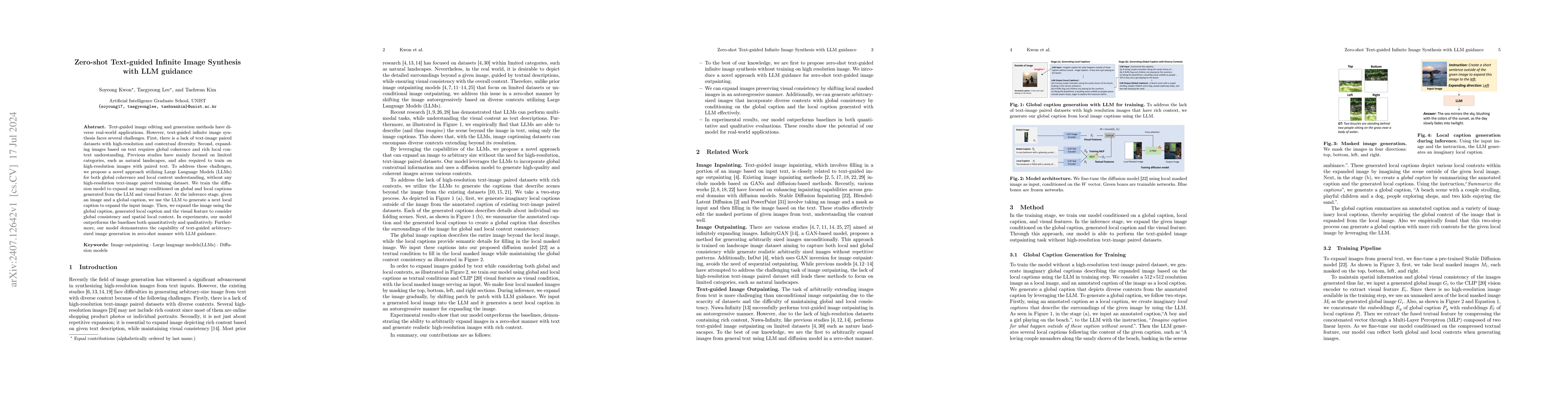 Thumbnail for Zero-shot Text-guided Infinite Image Synthesis with LLM guidance