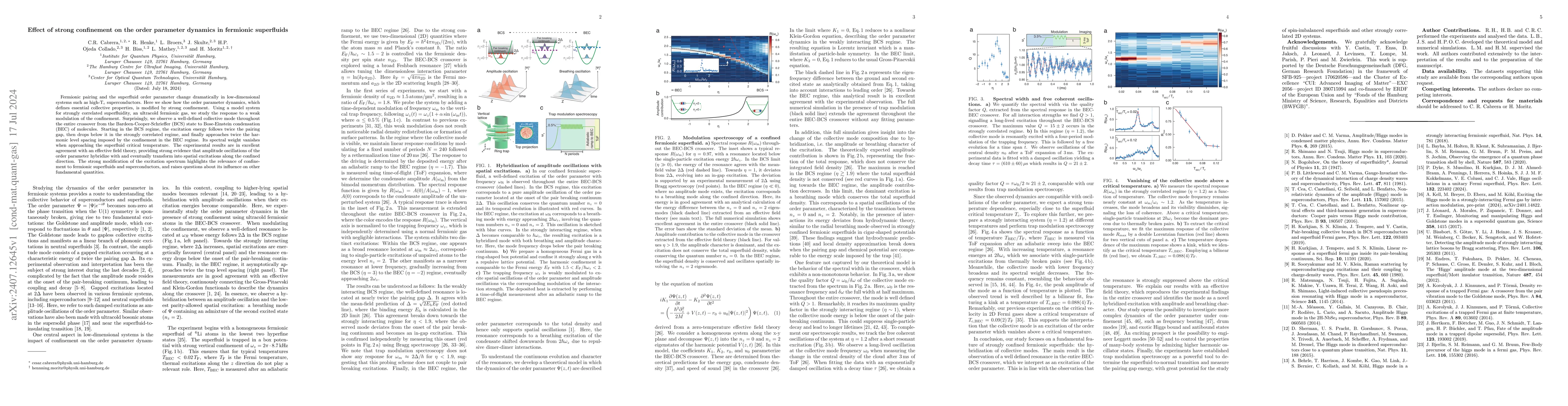 Thumbnail for Effect of strong confinement on the order parameter dynamics in
  fermionic superfluids