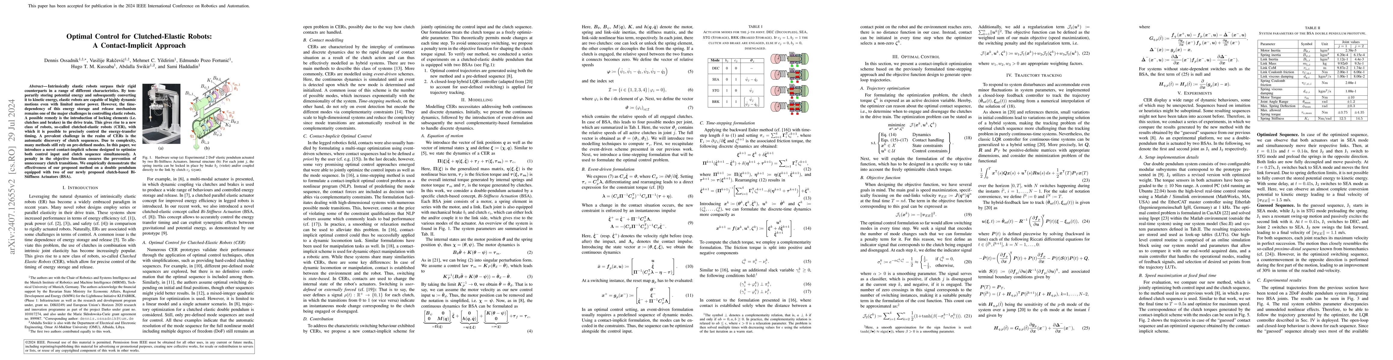 Thumbnail for Optimal Control for Clutched-Elastic Robots: A Contact-Implicit Approach