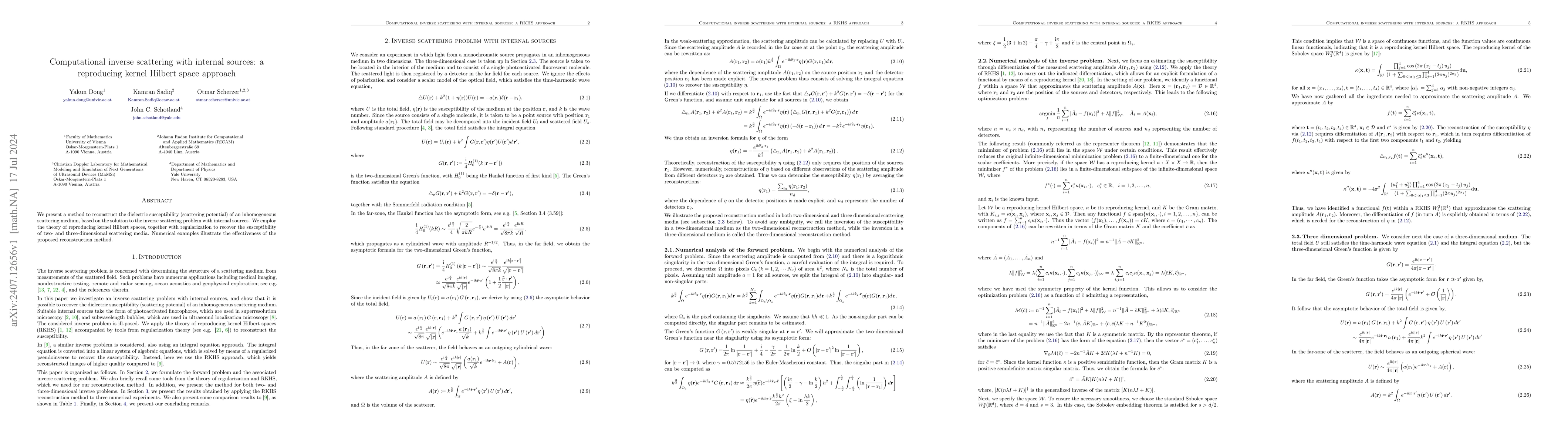 Thumbnail for Computational inverse scattering with internal sources: a reproducing
  kernel Hilbert space approach