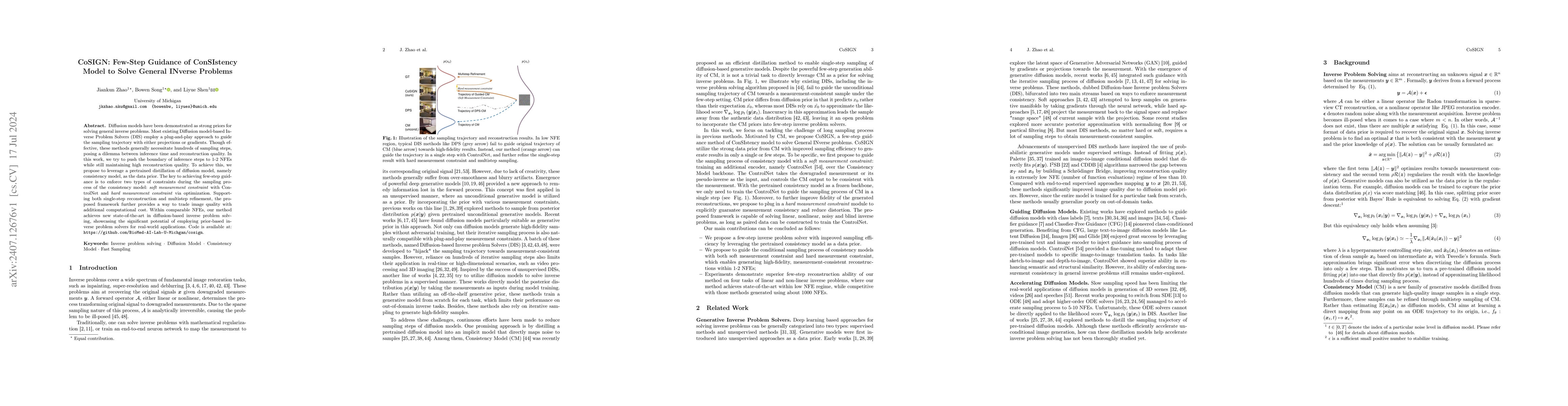 Thumbnail for CoSIGN: Few-Step Guidance of ConSIstency Model to Solve General INverse
  Problems