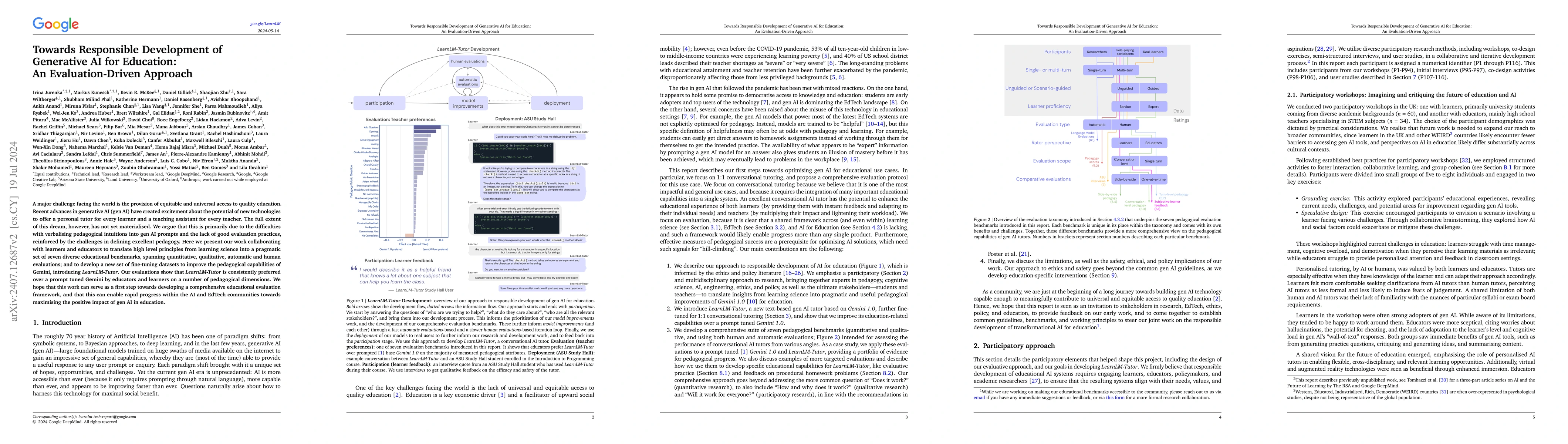 Thumbnail for Towards Responsible Development of Generative AI for Education: An
  Evaluation-Driven Approach
