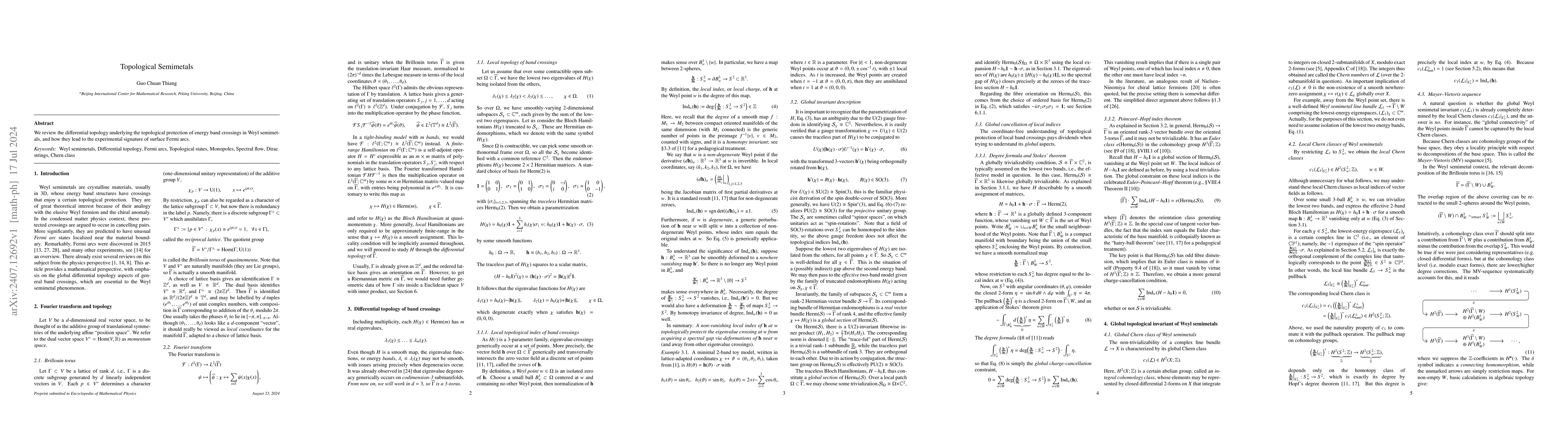 Thumbnail for Topological Semimetals