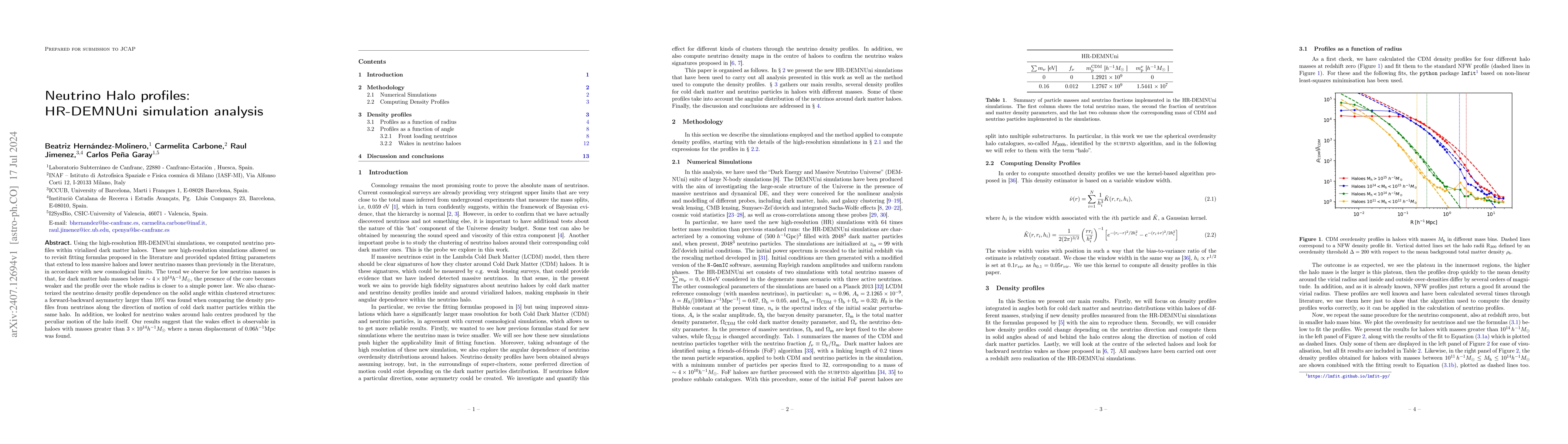 Thumbnail for Neutrino Halo profiles: HR-DEMNUni simulation analysis