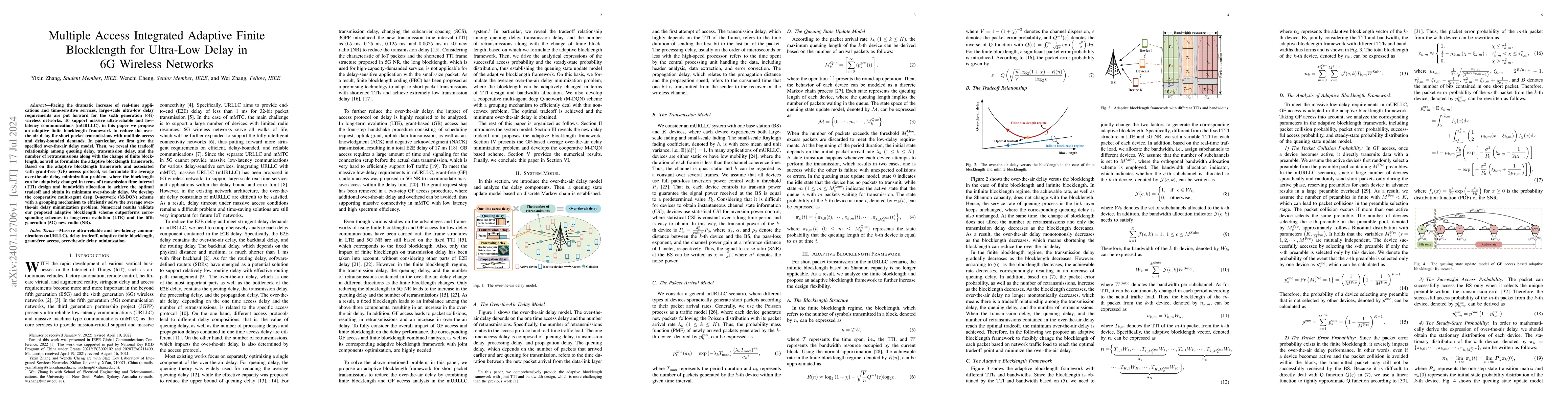 Thumbnail for Multiple Access Integrated Adaptive Finite Blocklength for Ultra-Low
  Delay in 6G Wireless Networks