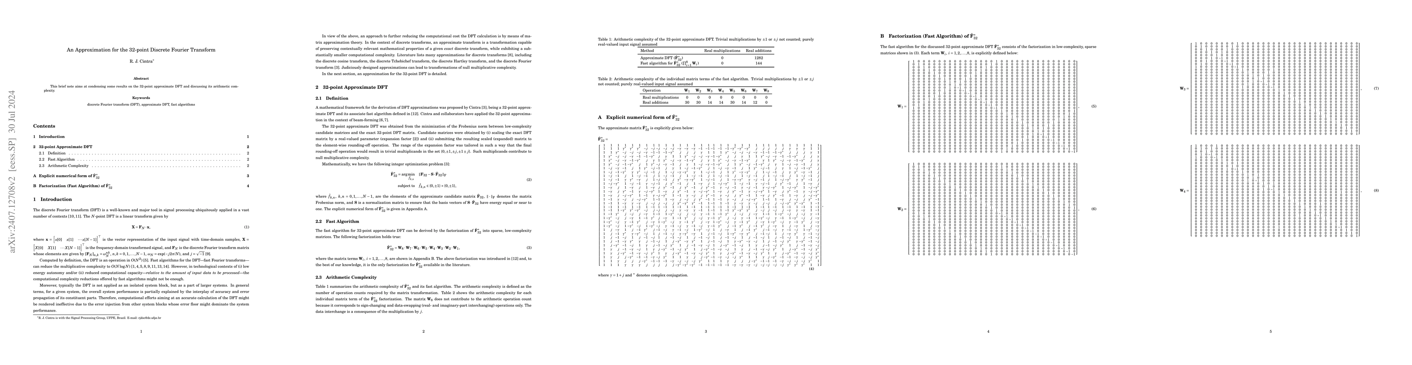 Thumbnail for An Approximation for the 32-point Discrete Fourier Transform