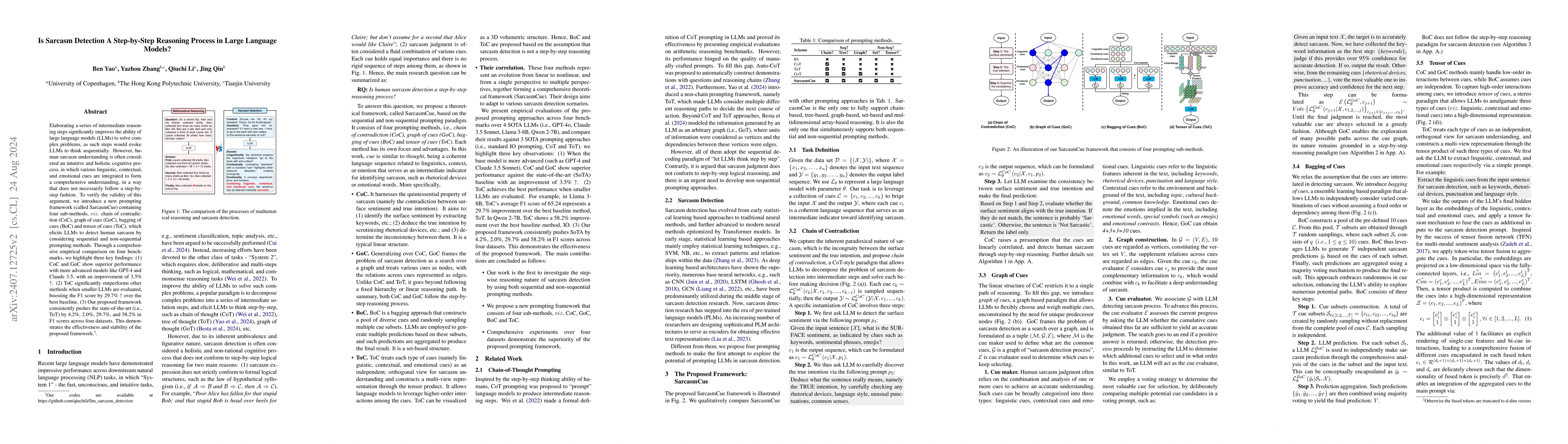 Thumbnail for Is Sarcasm Detection A Step-by-Step Reasoning Process in Large Language
  Models?