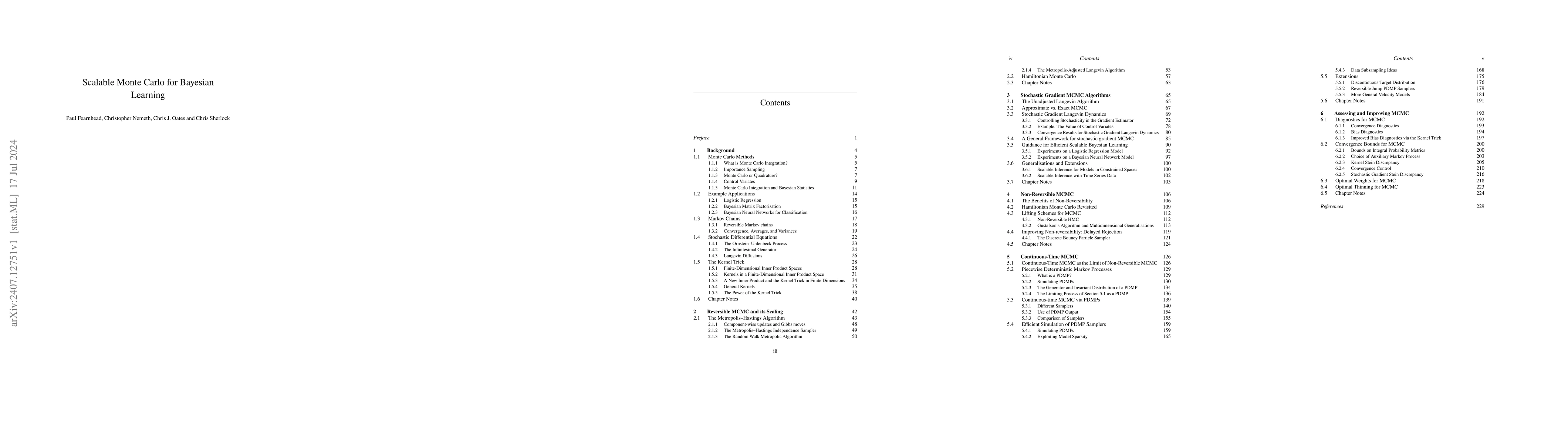 Thumbnail for Scalable Monte Carlo for Bayesian Learning