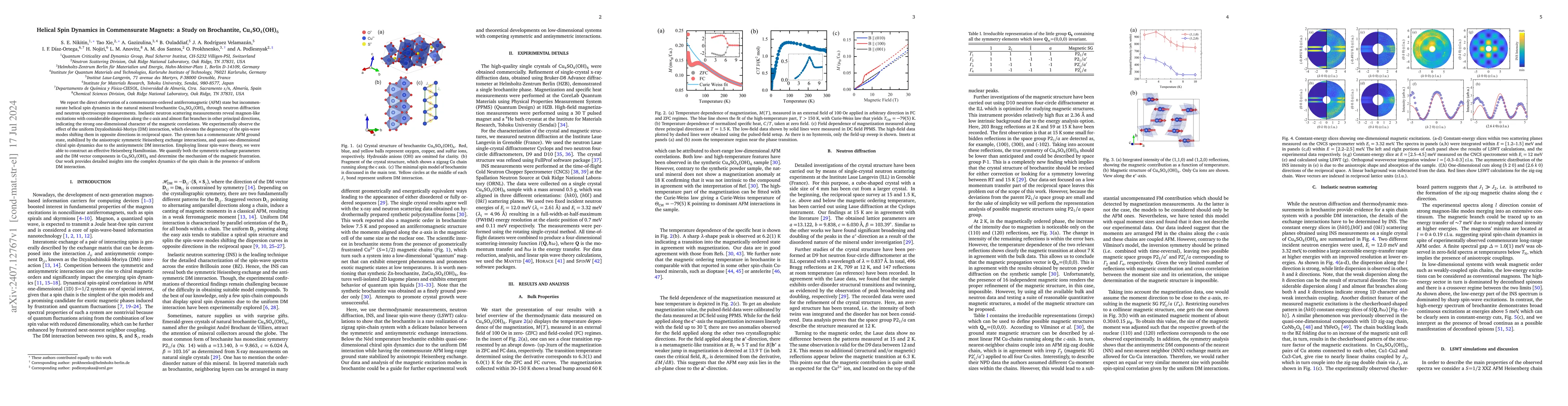 Thumbnail for Helical Spin Dynamics in Commensurate Magnets: a Study on Brochantite,
  Cu$_4$SO$_4$(OH)$_6$
