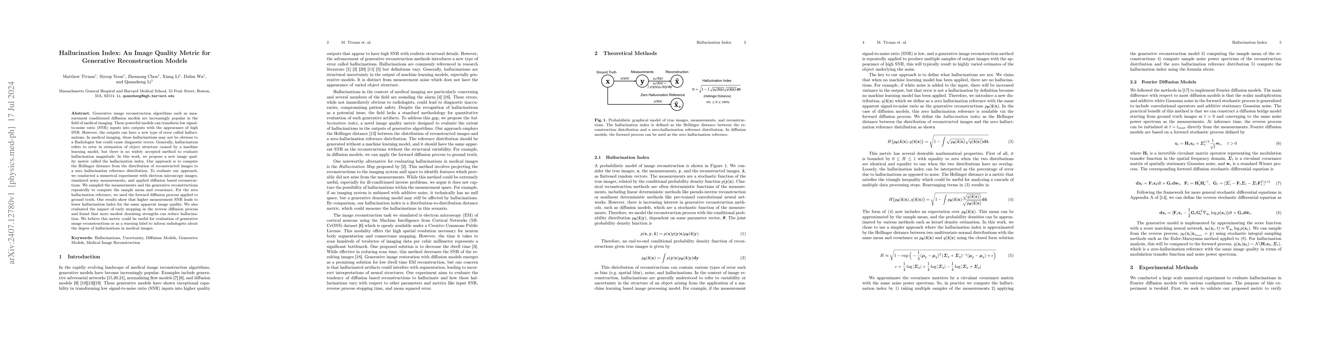 Thumbnail for Hallucination Index: An Image Quality Metric for Generative
  Reconstruction Models
