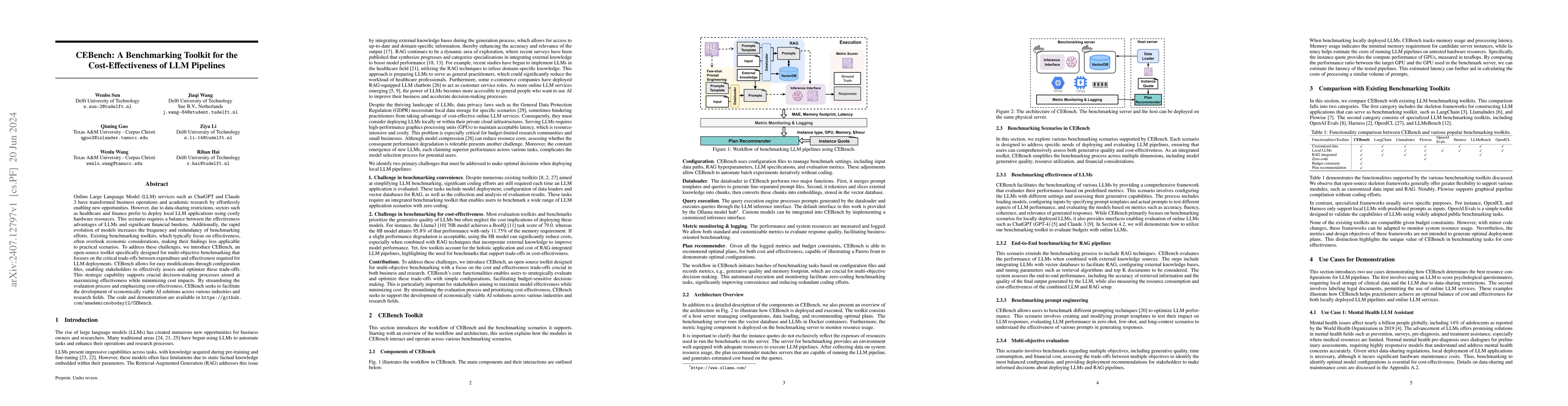 Thumbnail for CEBench: A Benchmarking Toolkit for the Cost-Effectiveness of LLM
  Pipelines