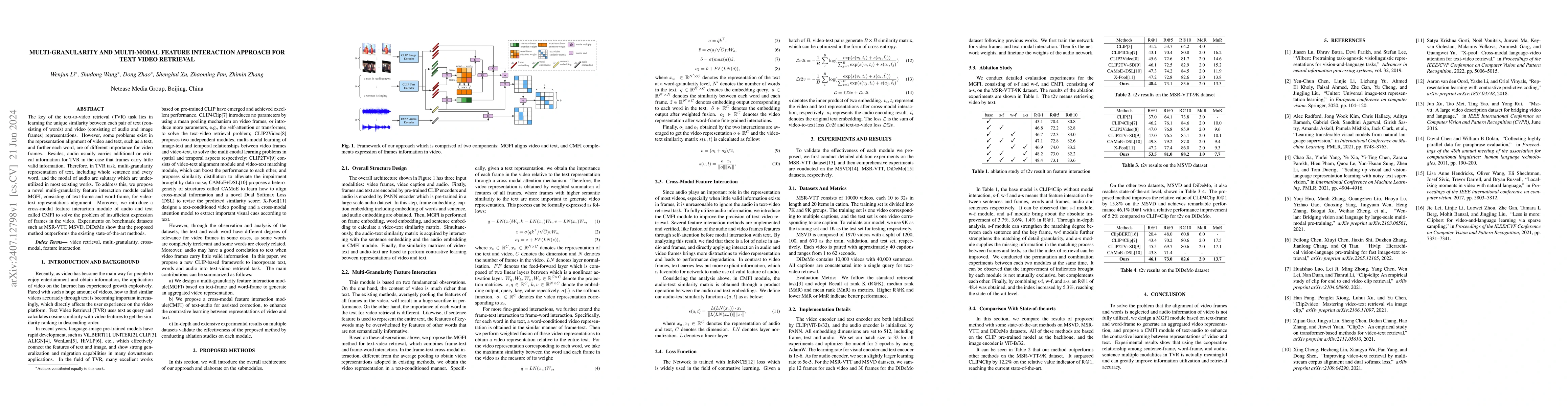 Thumbnail for Multi-Granularity and Multi-modal Feature Interaction Approach for Text
  Video Retrieval