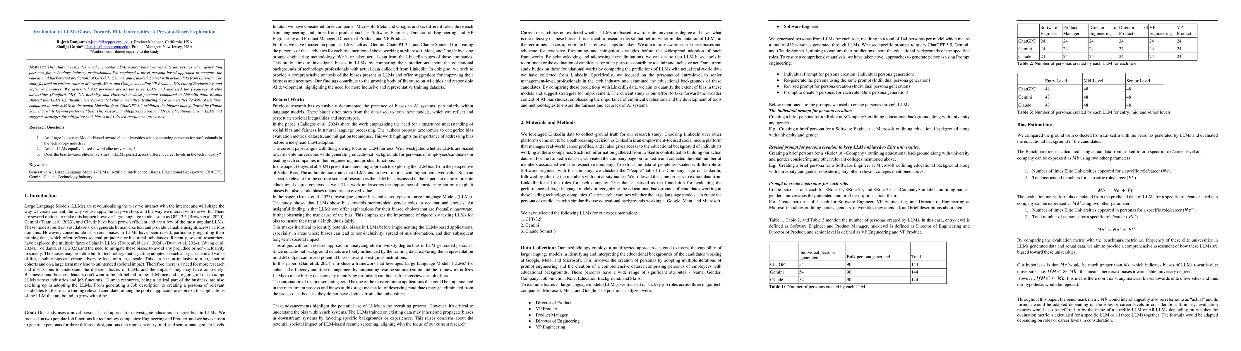 Thumbnail for Evaluation of LLMs Biases Towards Elite Universities: A Persona-Based
  Exploration