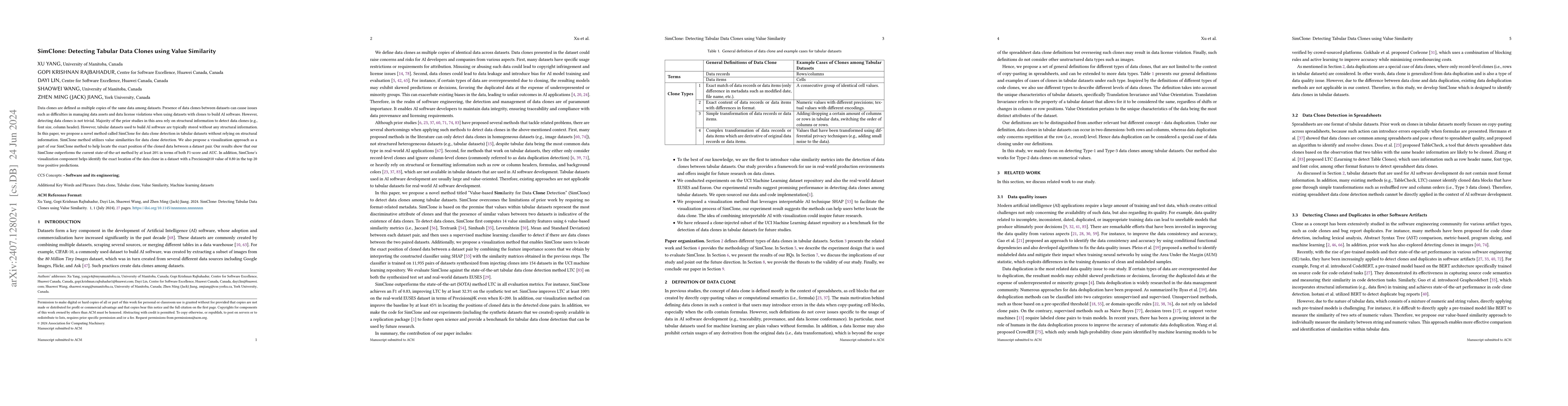 Thumbnail for SimClone: Detecting Tabular Data Clones using Value Similarity