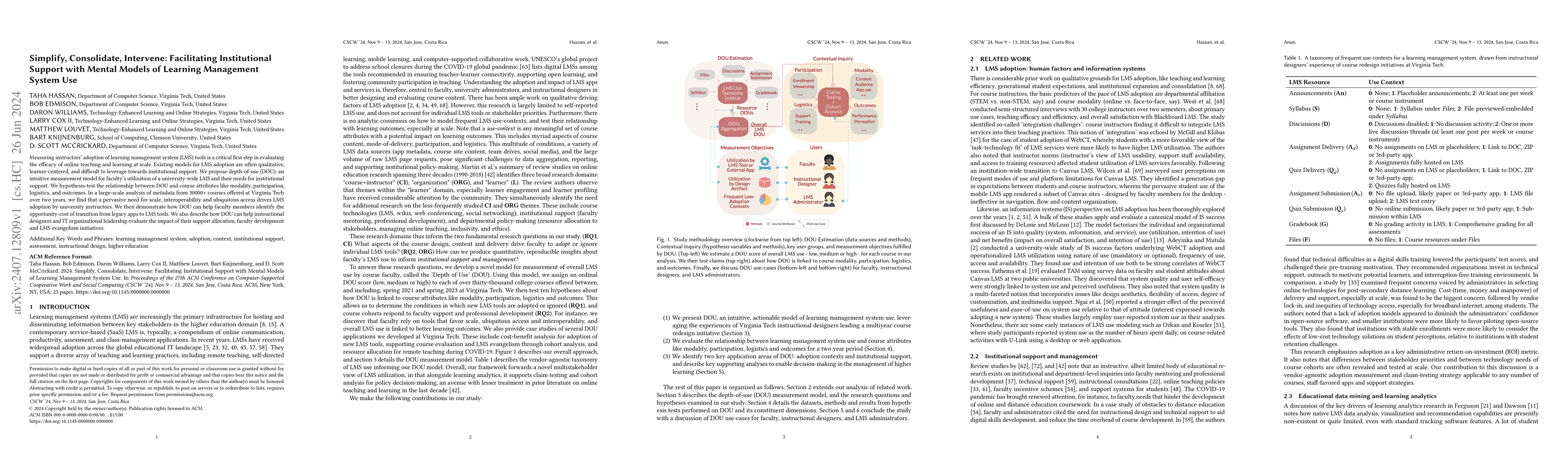 Thumbnail for Simplify, Consolidate, Intervene: Facilitating Institutional Support
  with Mental Models of Learning Management System Use
