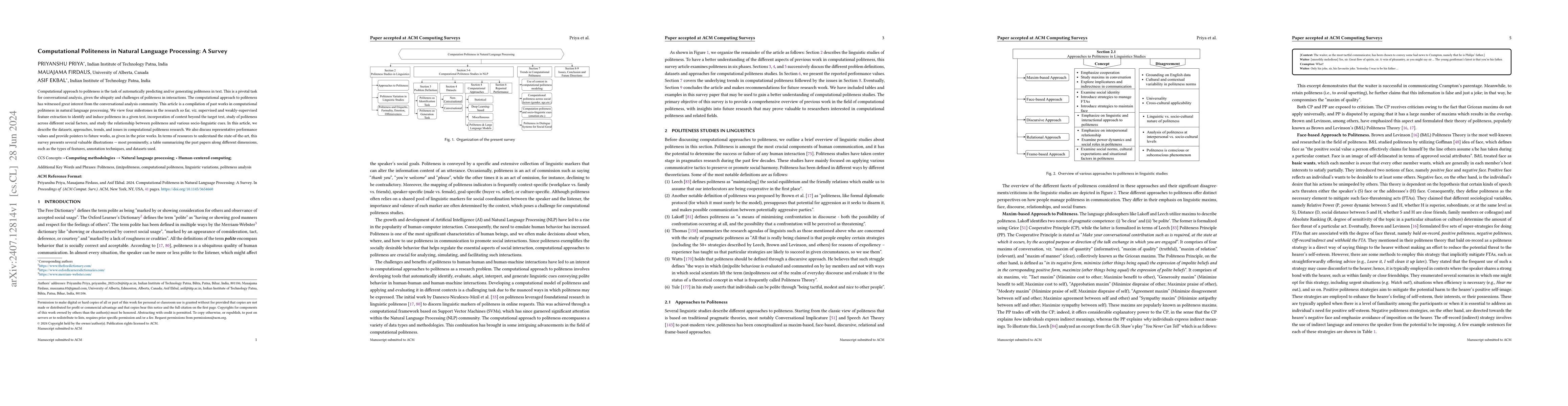 Thumbnail for Computational Politeness in Natural Language Processing: A Survey