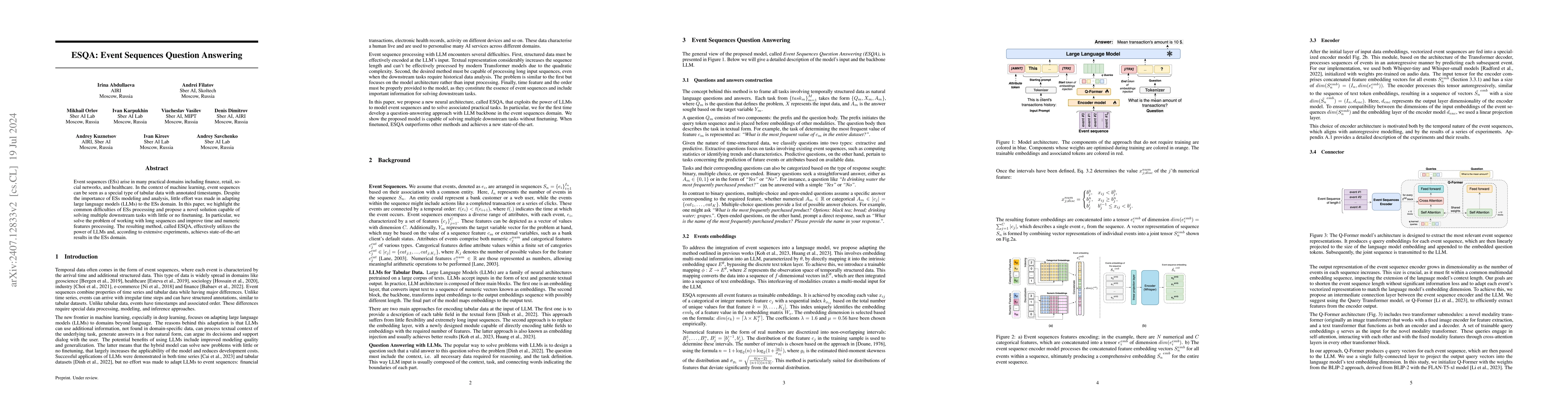 Thumbnail for ESQA: Event Sequences Question Answering