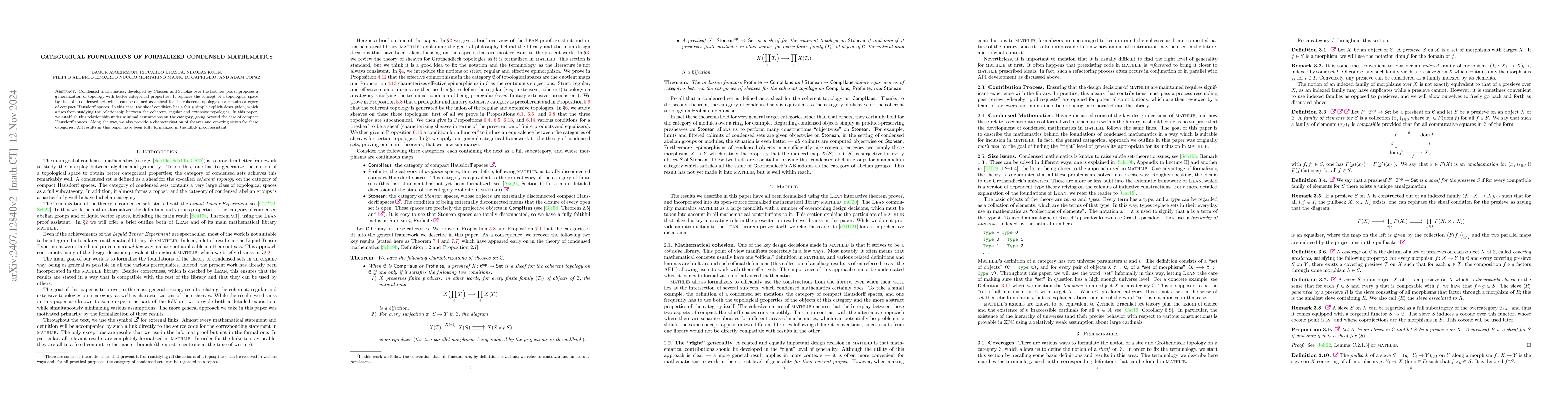 Thumbnail for Categorical Foundations of Formalized Condensed Mathematics