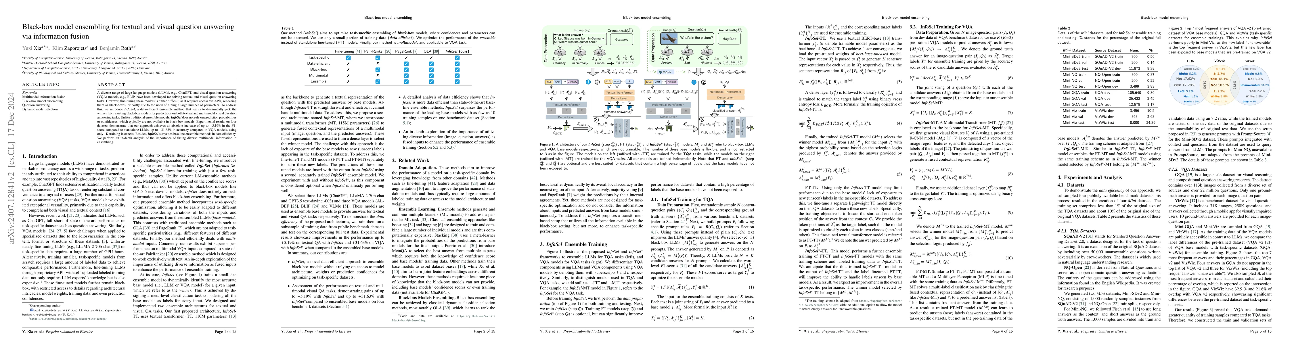 Thumbnail for What to do if language models disagree? Black-box model ensembling for
  textual and visual question answering