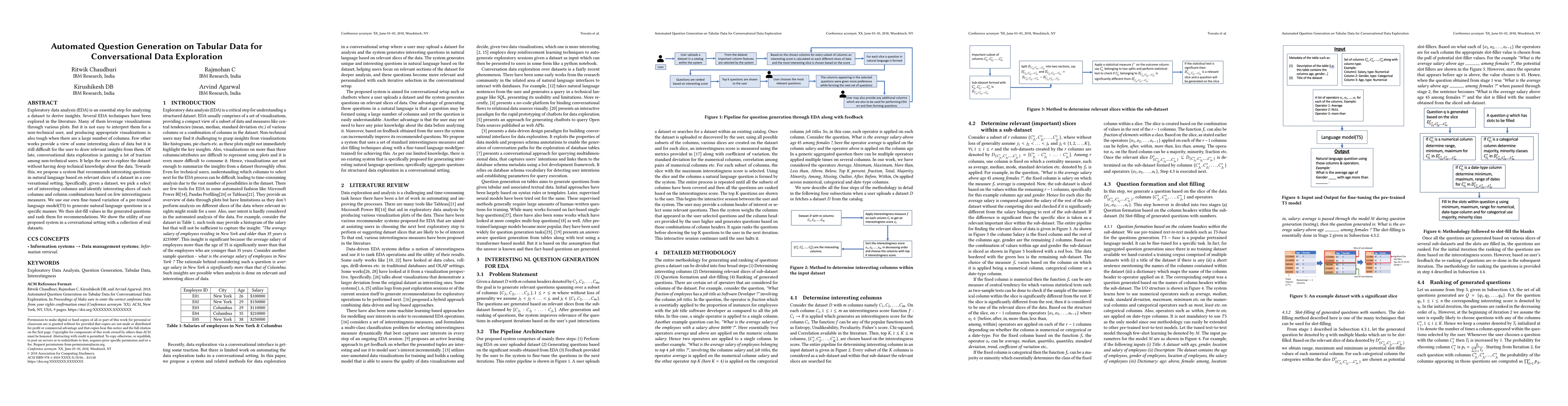 Thumbnail for Automated Question Generation on Tabular Data for Conversational Data
  Exploration