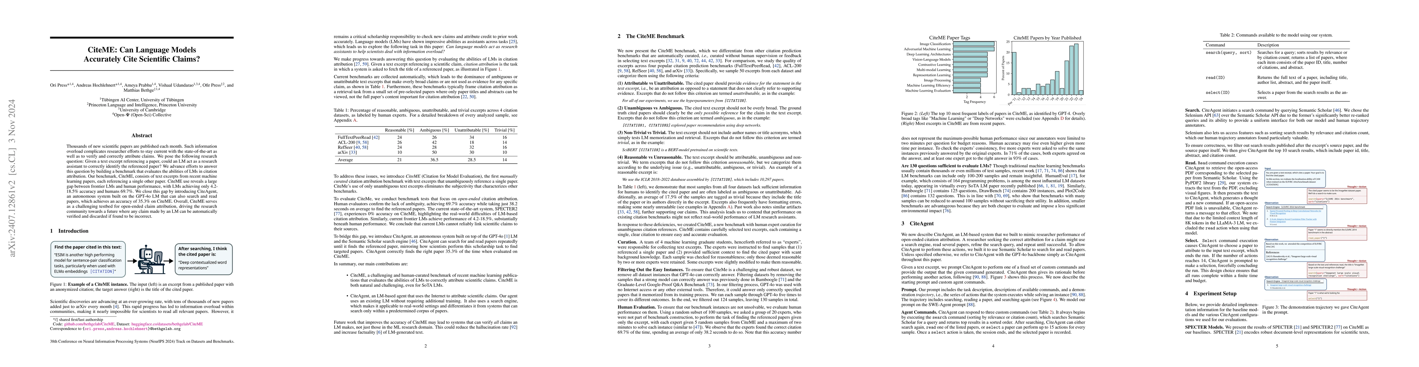 Thumbnail for CiteME: Can Language Models Accurately Cite Scientific Claims?