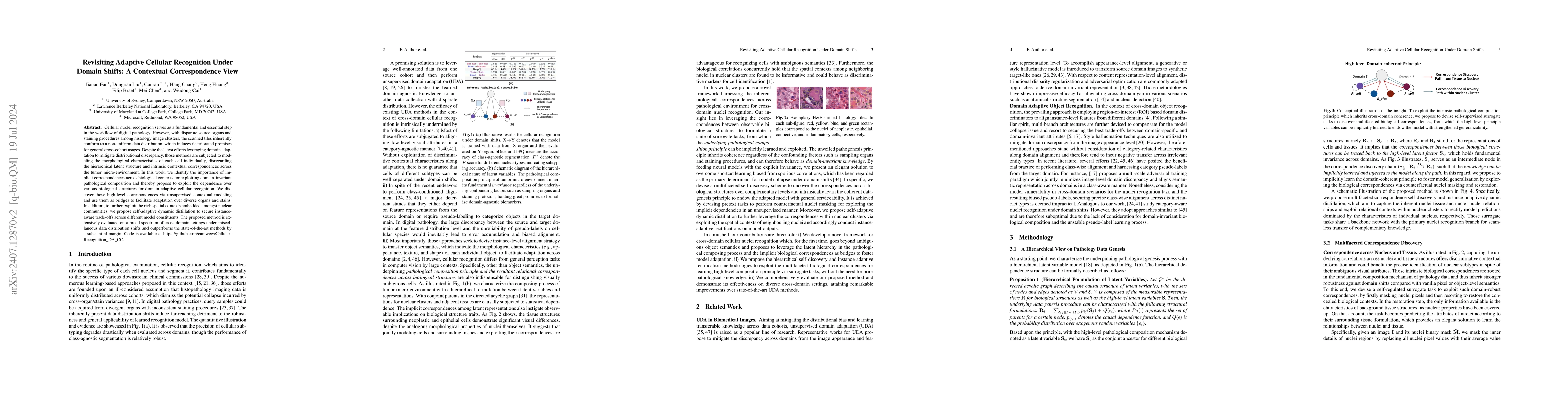 Thumbnail for Revisiting Adaptive Cellular Recognition Under Domain Shifts: A
  Contextual Correspondence View